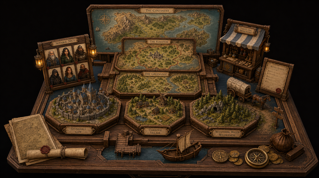 Gold & XP location and worldbuilding tools
